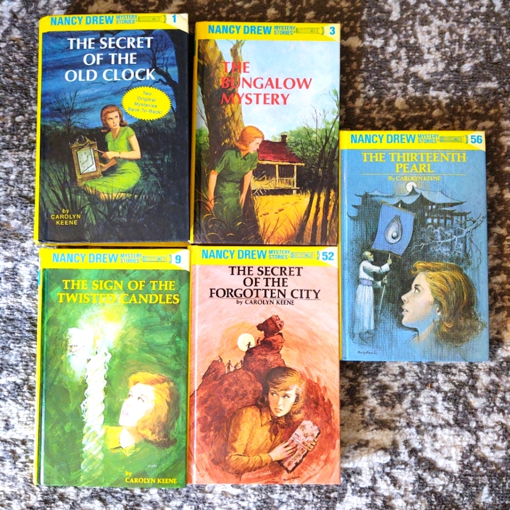 (6) Nancy Drew Mystery Stories by Carolyn Keene